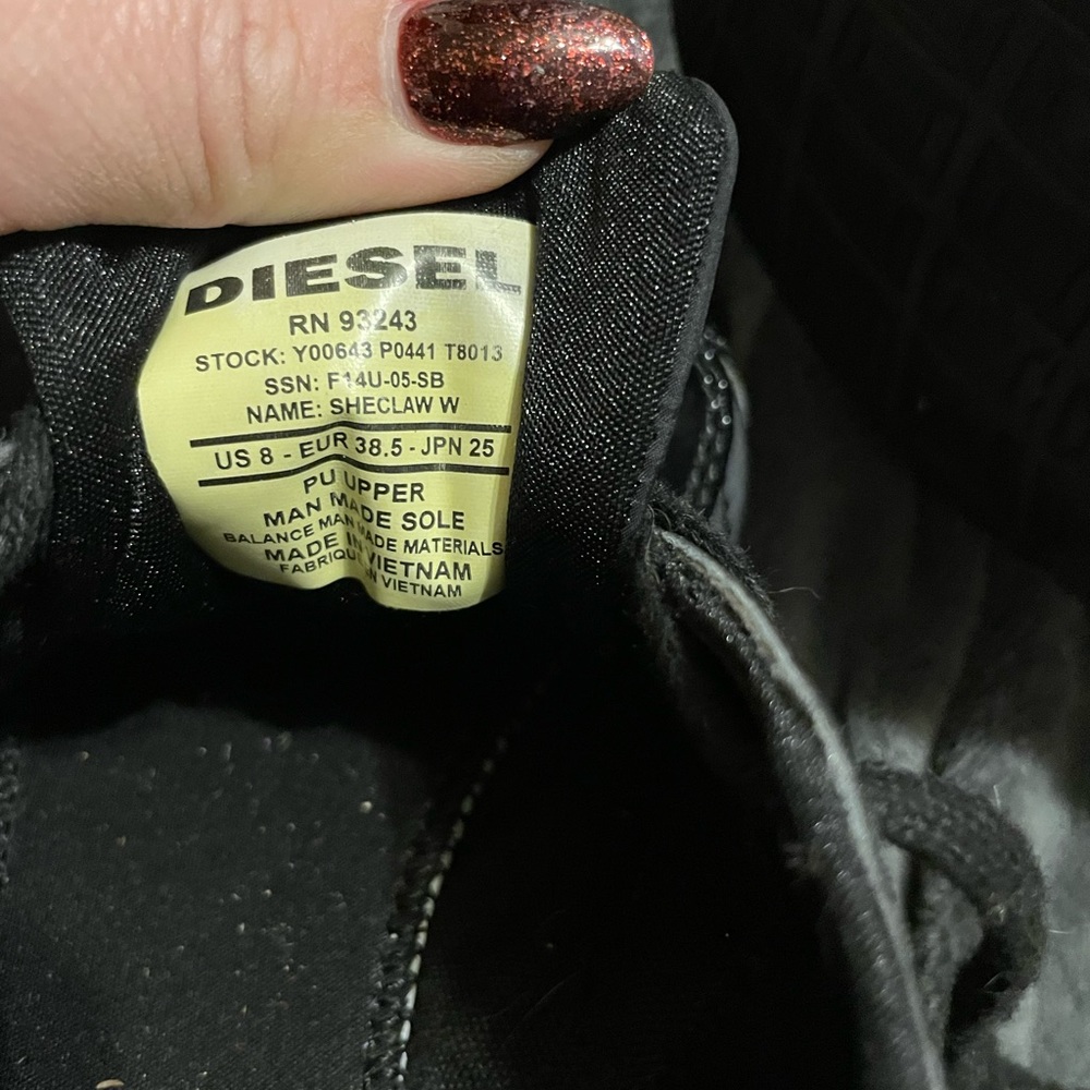 Diesel Black Sneakers with Subtle Gray Accents - Picture 7 of 15